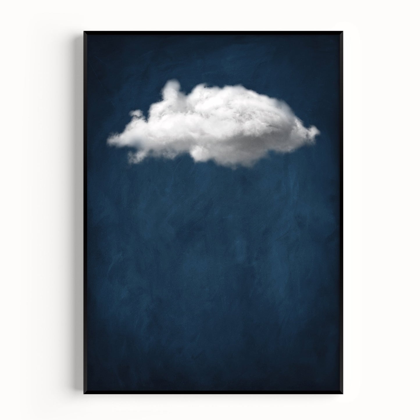 Nuage Cloud Framed Canvas - Midnight Blue - AureousHome