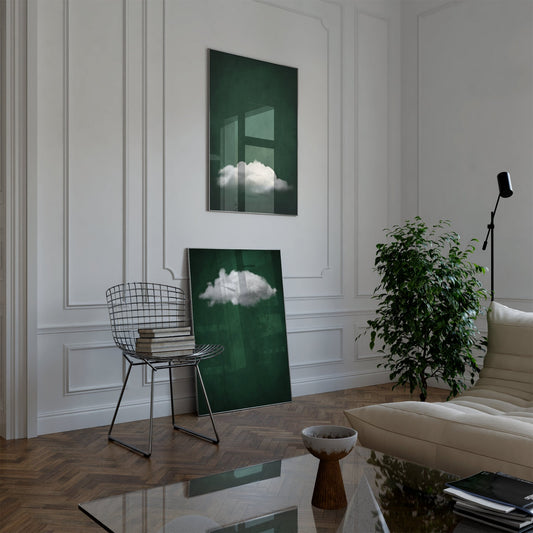 emerald green cloud art prints