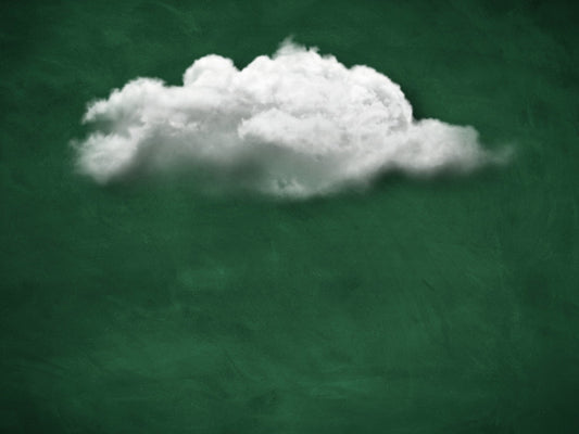Emerald green cloud wall art poster