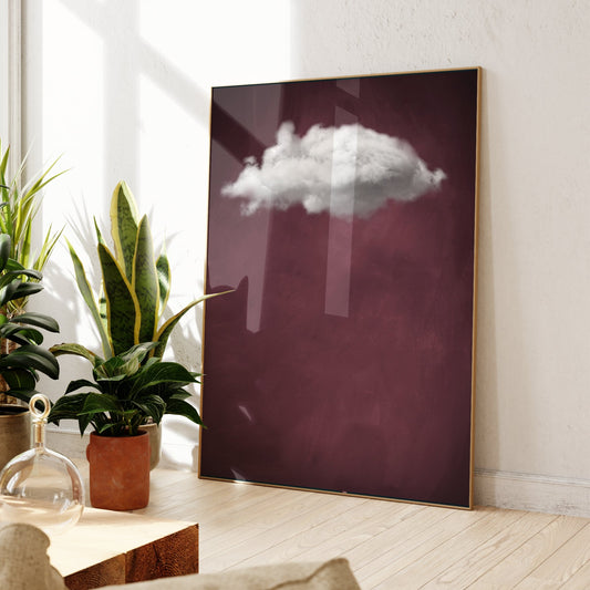 Magenta Cloud Wall Art Print