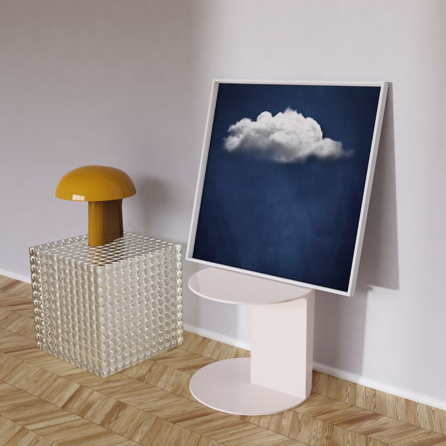 Nuage - Sapphire (Square Print) - AureousHome