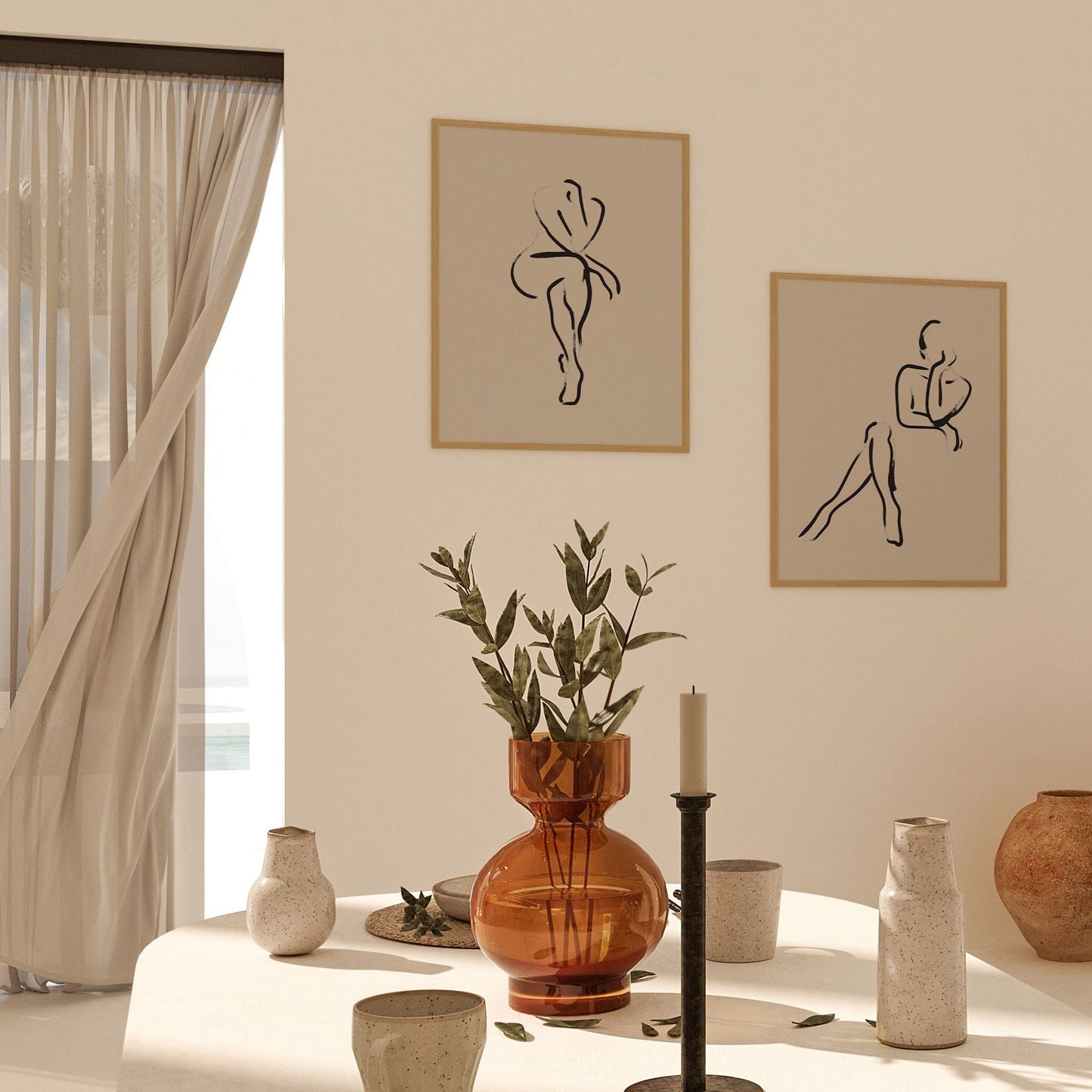 Pose Trio - Beige - AureousHome