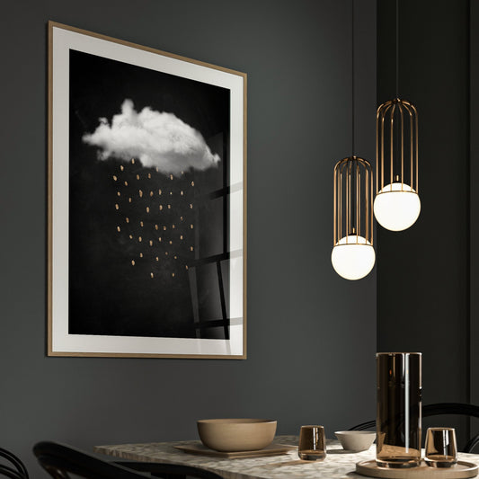 Black Rain Cloud Wall Art Print