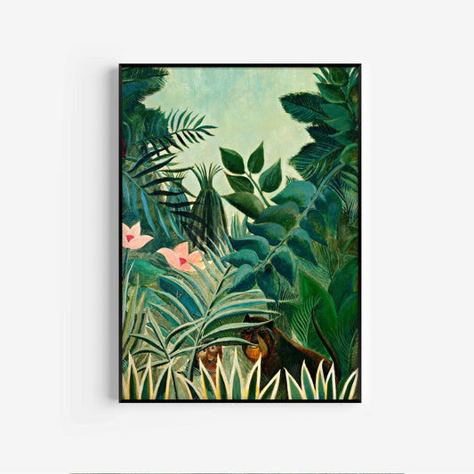 Henri Rousseau's The Equitorial Jungle Wall Art Print