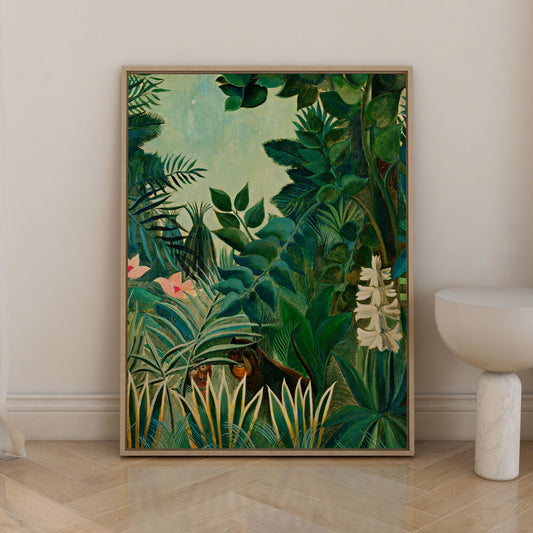 The Equatorial Jungle Framed Canvas - AureousHome