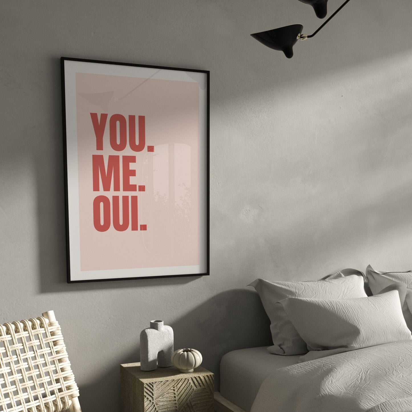 You Me Oui  Pink Wall Art Print